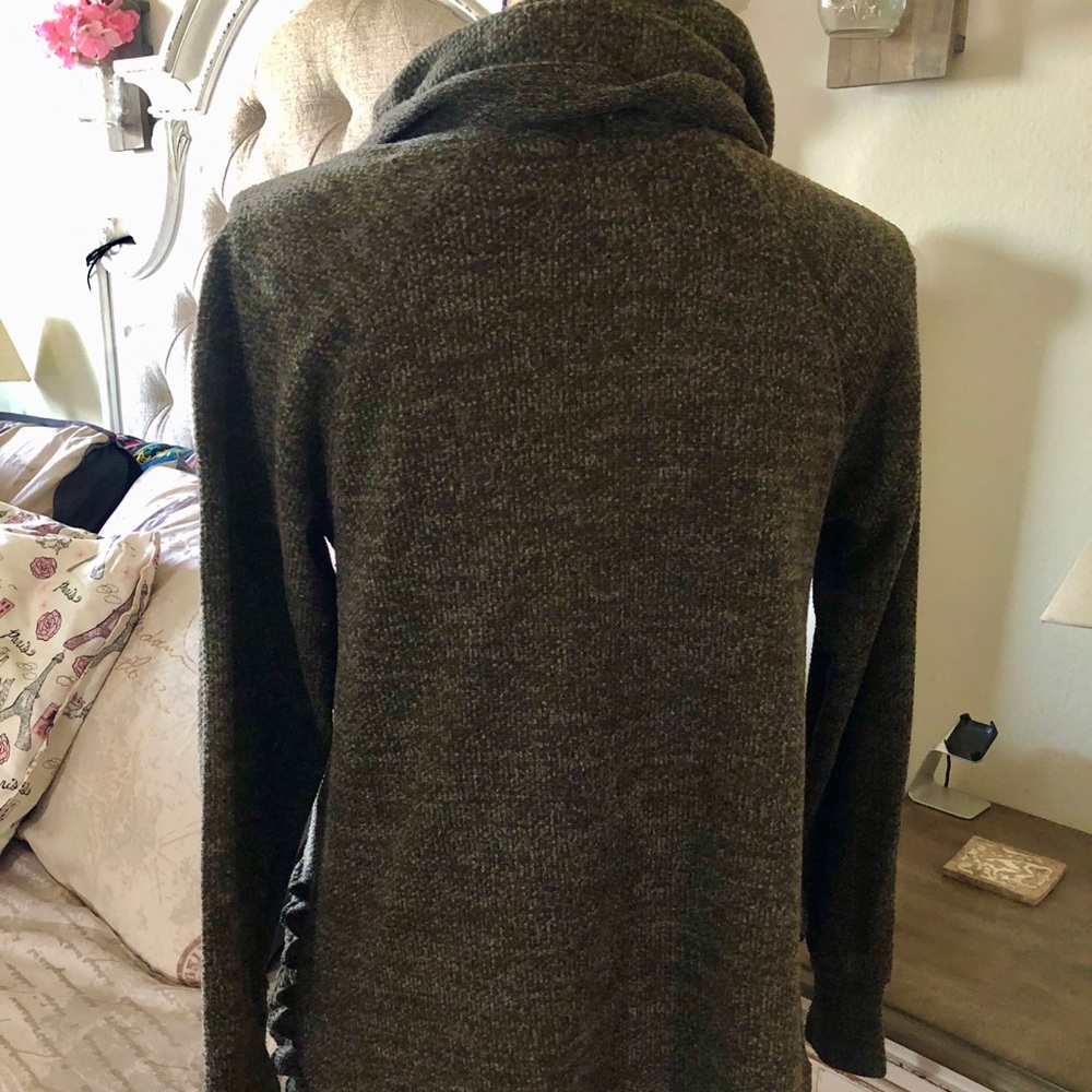 Turtleneck Side Split Sweater Top - image 4